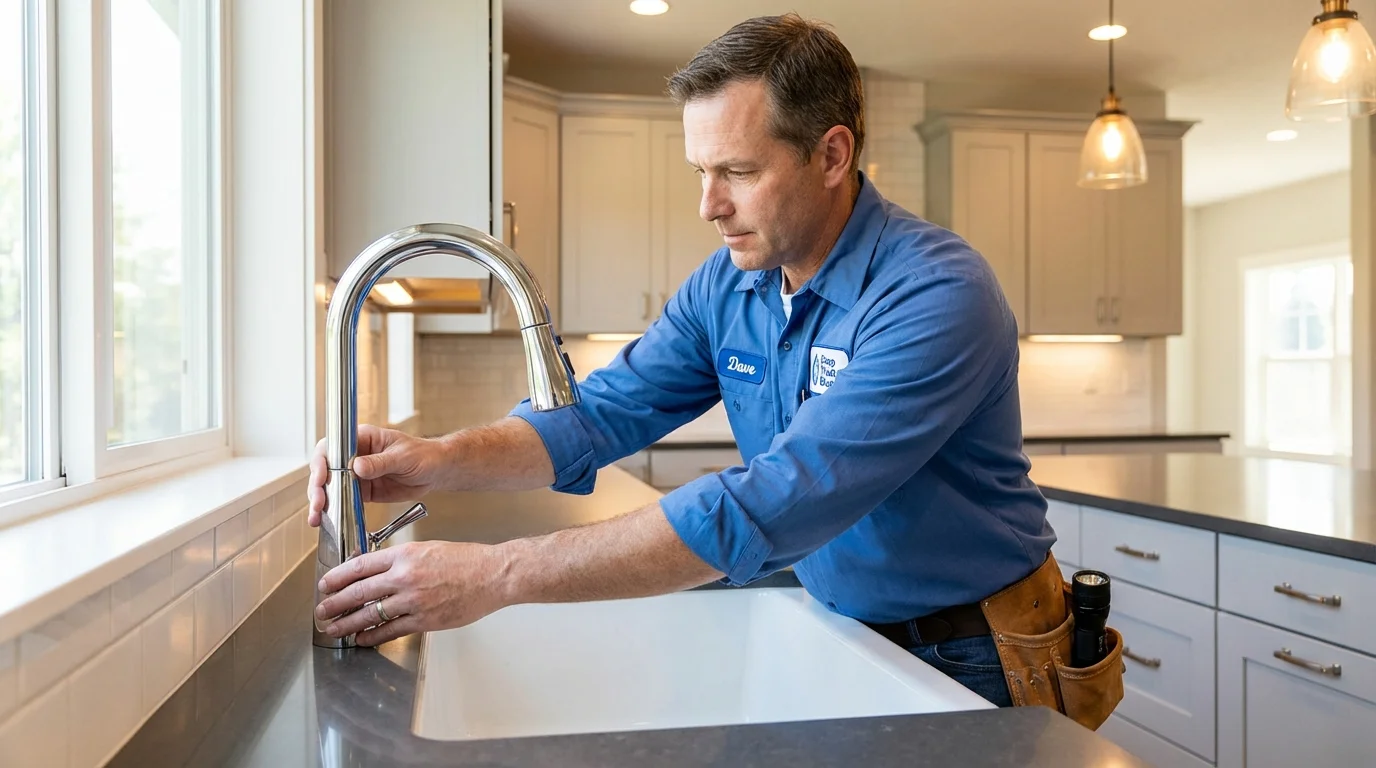 Kitchen faucet installation by Johns Plumbing LLC in Wagner